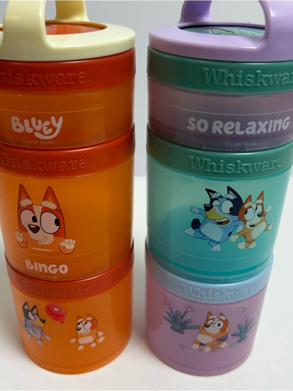 Whiskware Bluey Stackable snack containers pack of 2 - Picture 2 of 6